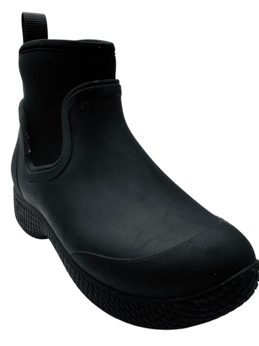 CELINE BLACK RUBBER ANKLE BOOTS